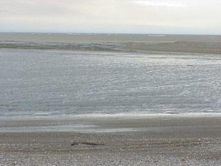 Marea baja en Rio-Grande, Tierra del Fuego, Argentina.
  