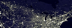 earth at night
