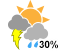 Chance of showers (30%)